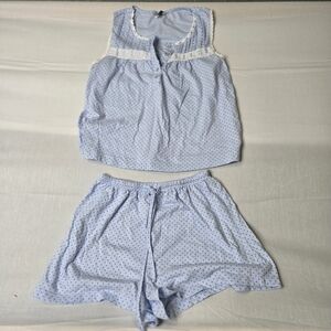 Charming Blue Polka‎ Dot Kids Pajama Set 321